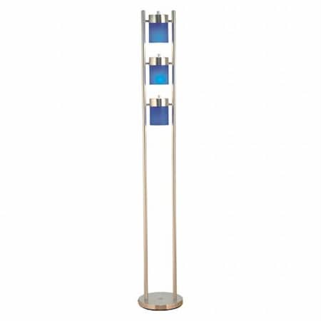 Cling 3031FB 3-Light Adjustable Floor Lamp - Blue CL106041